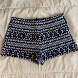 Blue patterned shorts